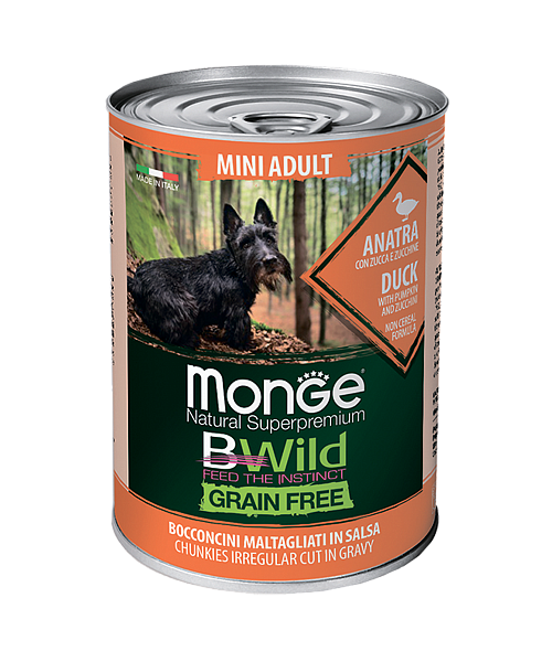 Cumpara  Hrană pentru câini - MONGE DOG BWILD MINI ADULT Duck/Pumpkin/Zucch..