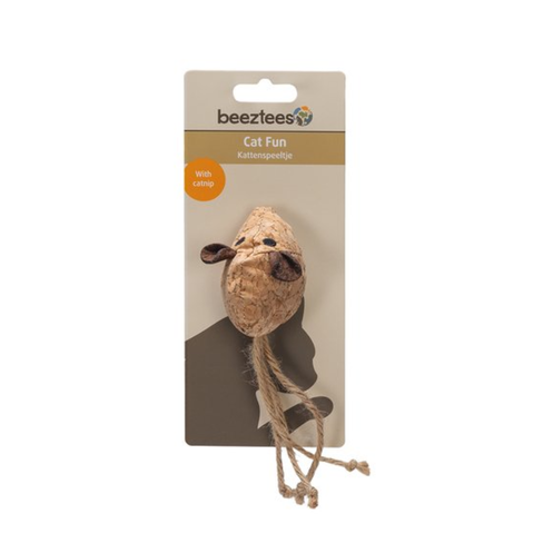 BEEZTEES jucărie pentru pisici CATNIP Cork Mouse REINIE