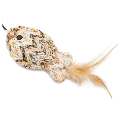 BEEZTEES игрушка-удочка с рыбкой CATNIP Plush SALMI