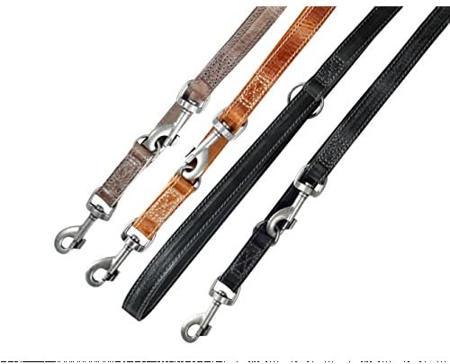 Поводок кожаный BRAVERY 200cm 22mm Grey-Brown