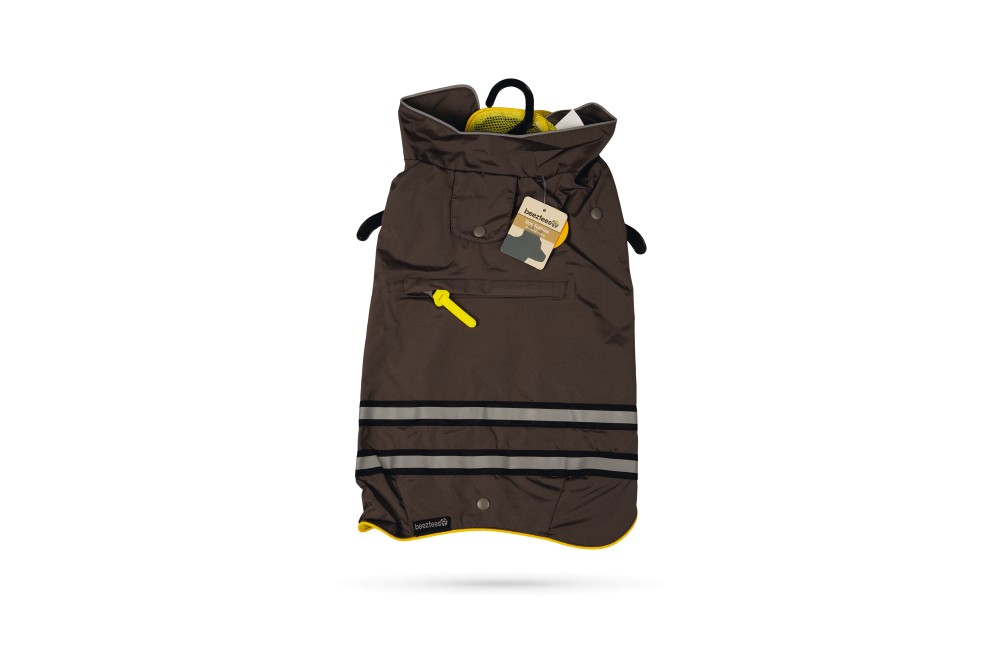 Beeztees Плащ SEJA Grey/Yellow 36
