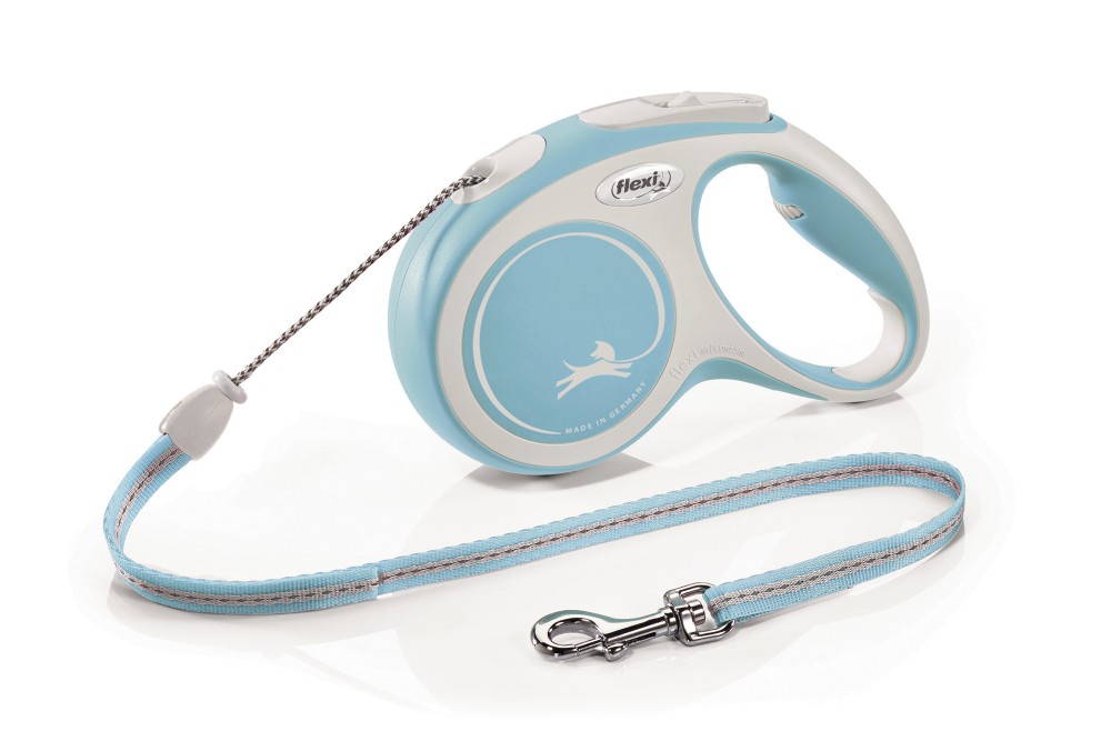 BEEZTEES Рулетка FLEXI NEW COMFORT Cord Light Blue M 5m