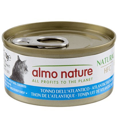 ALMO NATURE Hrană pentru pisici HFC la conservă cu ton natural din Atlantic 70g