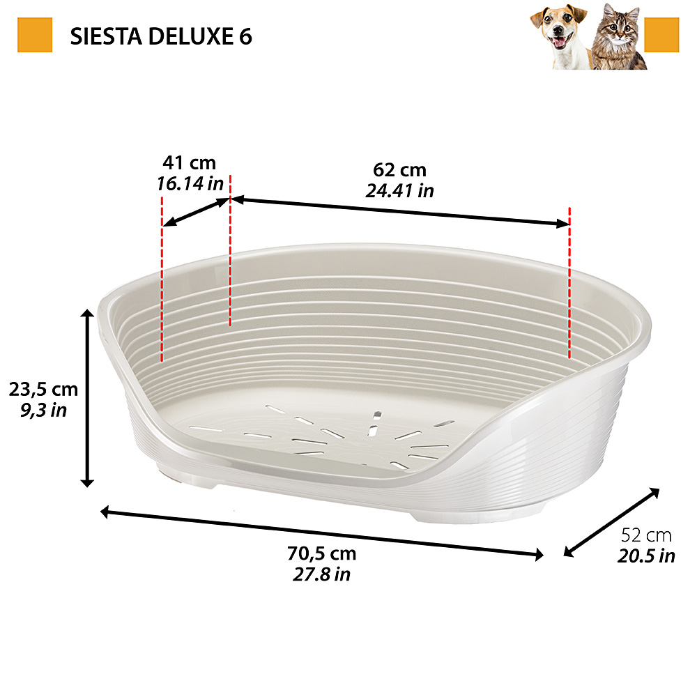 FERPLAST Лежак SIESTA DELUXE 6 White