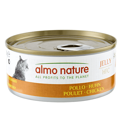 ALMO NATURE Hrană pentru pisici HFC cu jeleu de pui, conservă, 150g