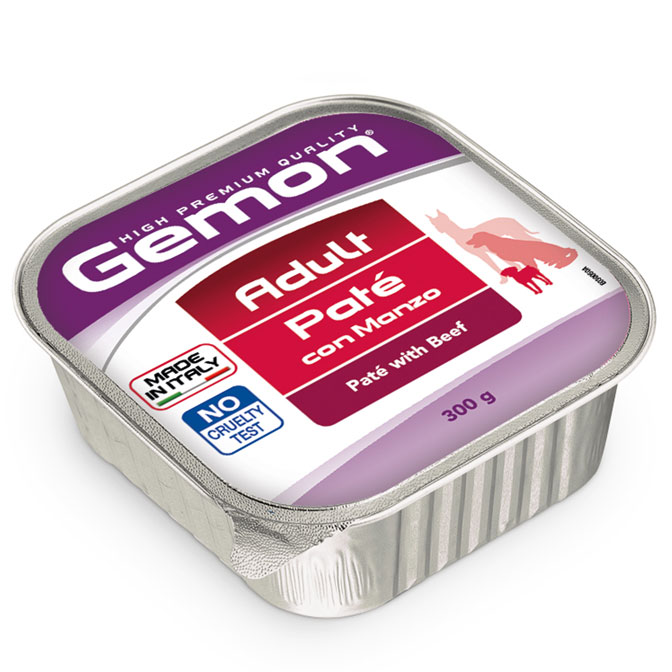 GEMON DOG PATE ADULT BEEF 150gr.