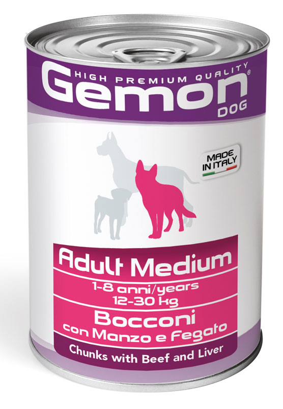 GEMON DOG MEDIUM ADULT BEEF/LIVER 415 гр.