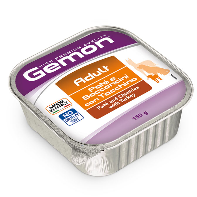Cumpara  Hrană umedă pentru câini - GEMON DOG PATE/CHUNKS WITH TURKEY 150gr...