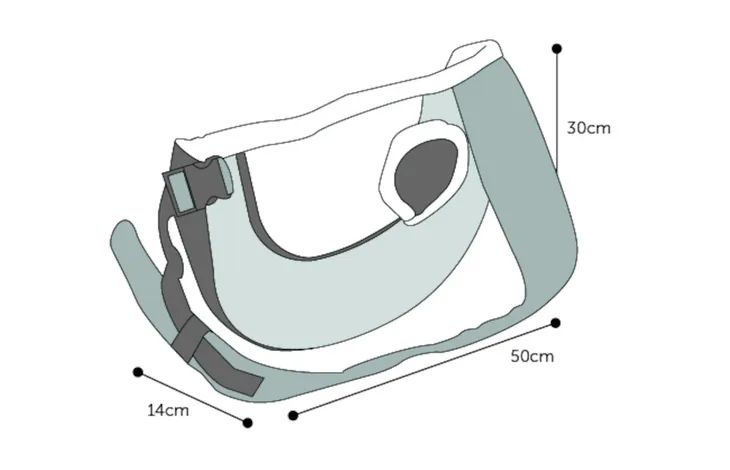 FLAMINGO Geantă de transport roșu/gri 50x14x30cm