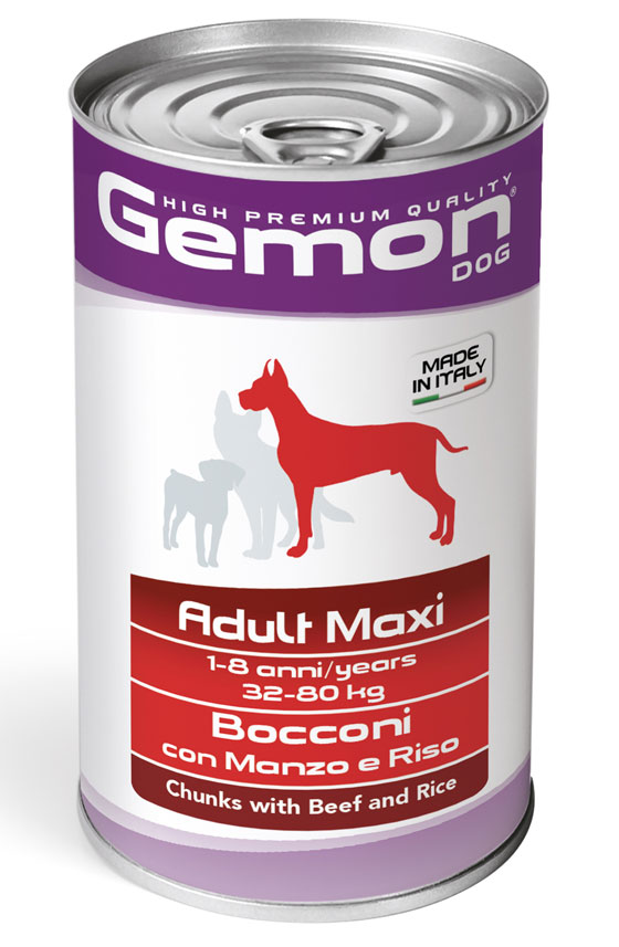GEMON DOG MAXI ADULT BEEF/RICE 1250..