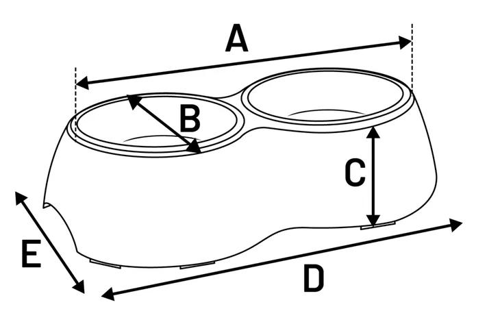 Flamingo миска двойн. метал. ASCHAU S BLACK 2*160ml