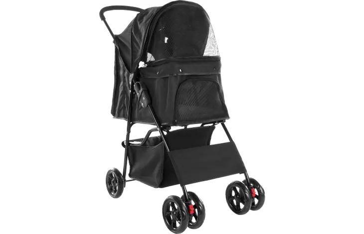 FLAMINGO Коляска для животных BLACK 46*81.5*98cm