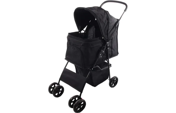 FLAMINGO Коляска для животных BLACK 46*81.5*98cm