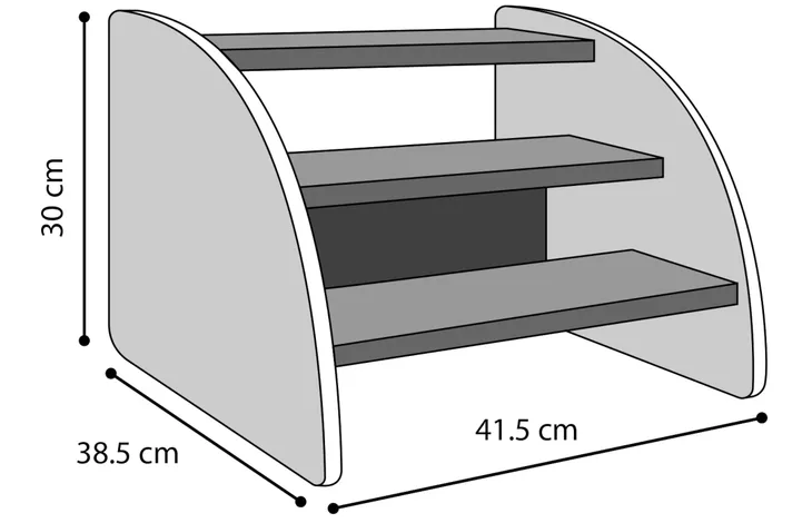FLAMINGO Ступеньки для собак МДФ KAPRI GREY 41.5×38.5x30cm