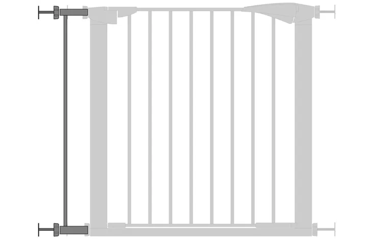 Доп. секция для перегородки Safety Gate SALUS Grey 7x76cm