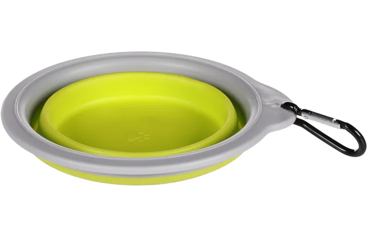 FLAMINGO Bol pliabil din silicon pentru drumeții GREEN/GREY 375ml