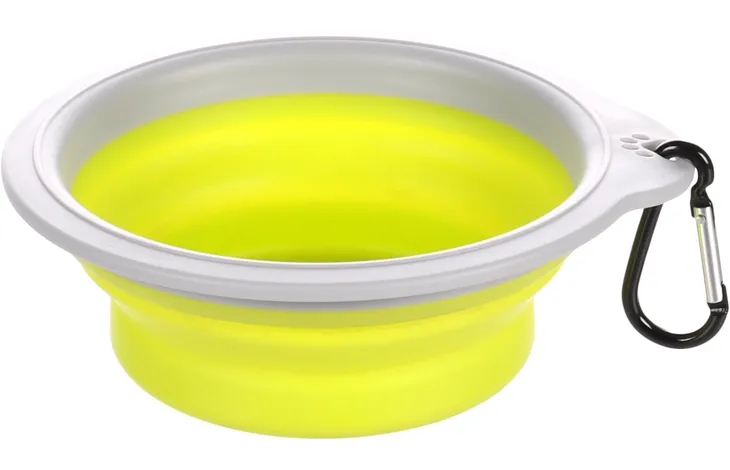 FLAMINGO Bol pliabil din silicon pentru drumeții GREEN/GREY 375ml