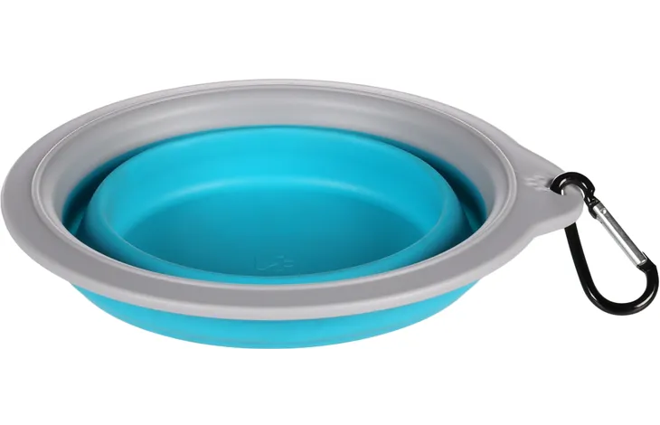FLAMINGO Bol pentru drumeții bol pliabil din silicon BLUE/GREY 625ml