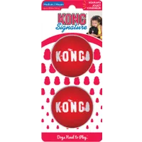 Flamingo игрушка резиновая KONG Signature Balls 2-PK Med Red