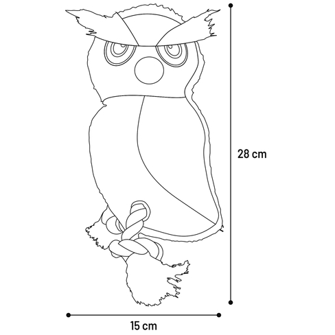 Jucarie Nada Owl with rope Brown