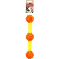 FLAMINGO игрушка TPU STICK With 3 Balls L Yellow / Orange 33.5cm