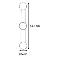 FLAMINGO игрушка TPU STICK With 3 Balls L Yellow / Orange 33.5cm