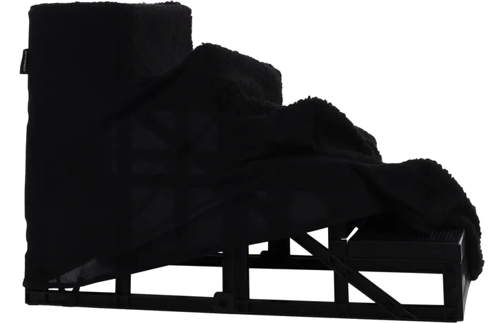 FLAMINGO Ступеньки для собак пластик. с плюш. покрыт. BLACK 35,5x60x40,5cm