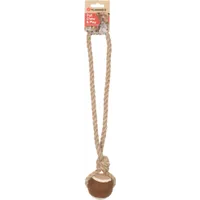 FLAMINGO мяч резиновый на канате HEMP KUSH TUG TOY Brown 41cm