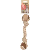 FLAMINGO мяч резиновый на канате HEMP KUSH KNOTTED Brown 27cm