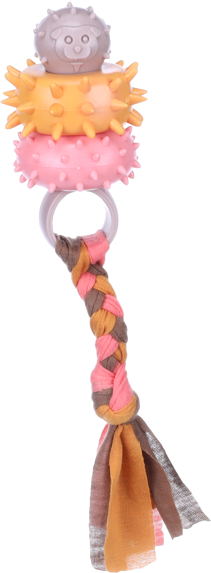 Jucarie din cauciuc Puppy Rings Taupe