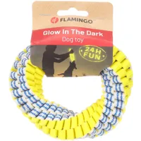 FLAMINGO игрушка нейлоновая GLOWA RING Blue/Yellow S 13cm