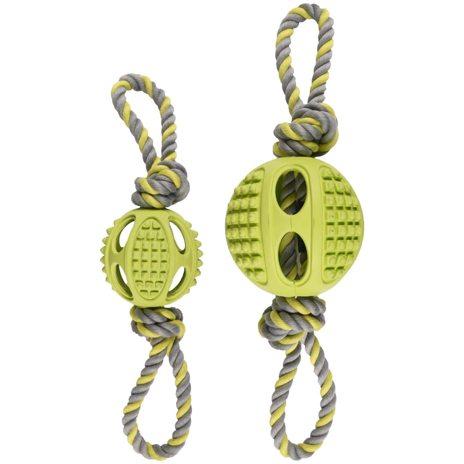 Cumpara  Cauciuc și termoplastic - Flamingo Резиновый мяч DRURY BALL+ROPE Green ..