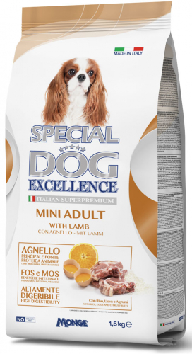 Cumpara  Hrană uscată - SPECIAL DOG DRY EXC. MINI ADULT WITH LAMB 1,5..