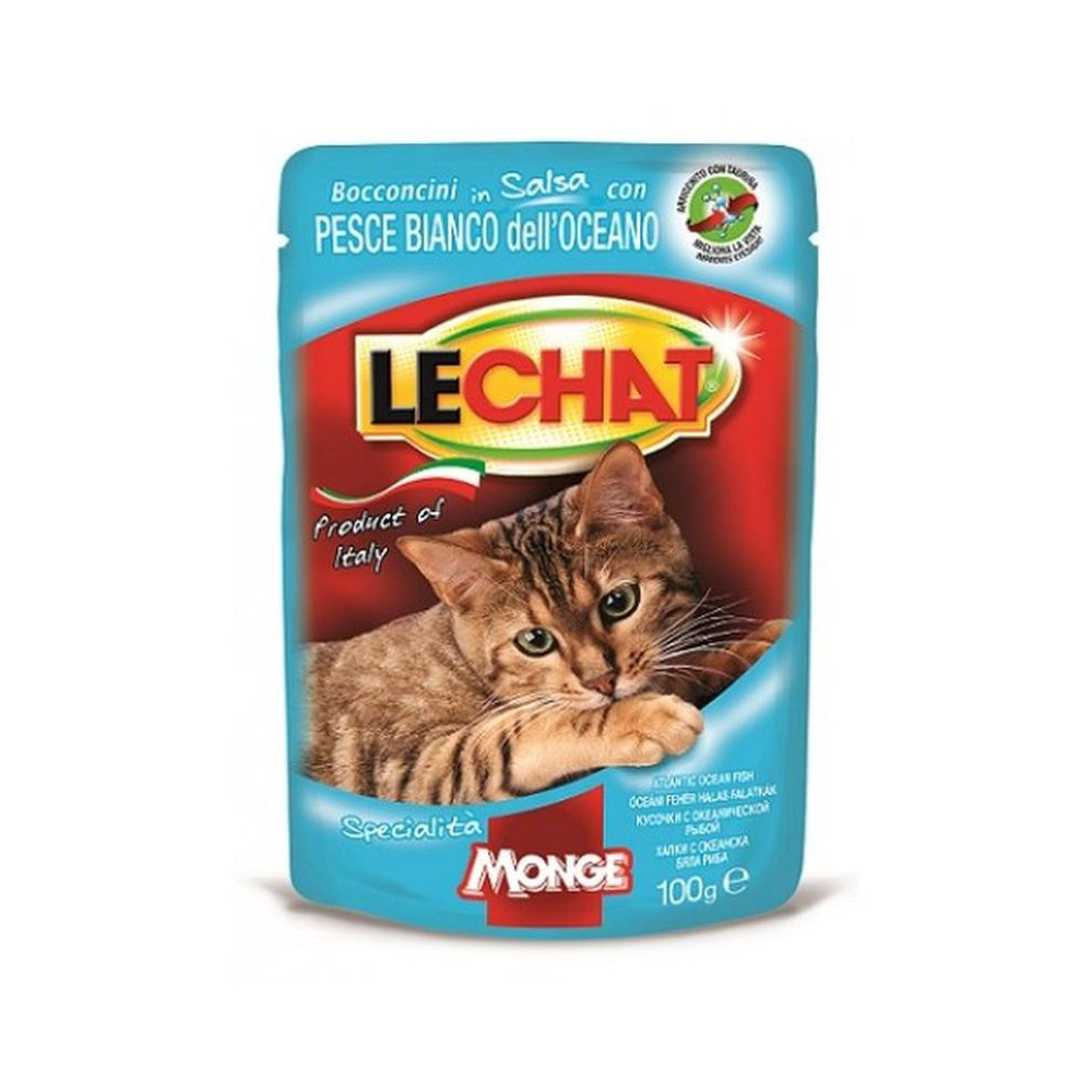 Cumpara  Pentru pisici - LECHAT Pouch Chunkies Ocean fish 100gr...