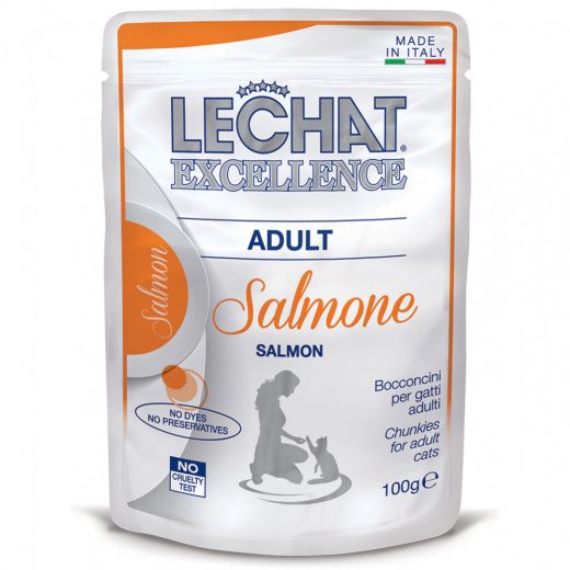 Cumpara  Hrană umedă - LECHAT EXCELLENCE POUCH ADULT SALMON 100gr..