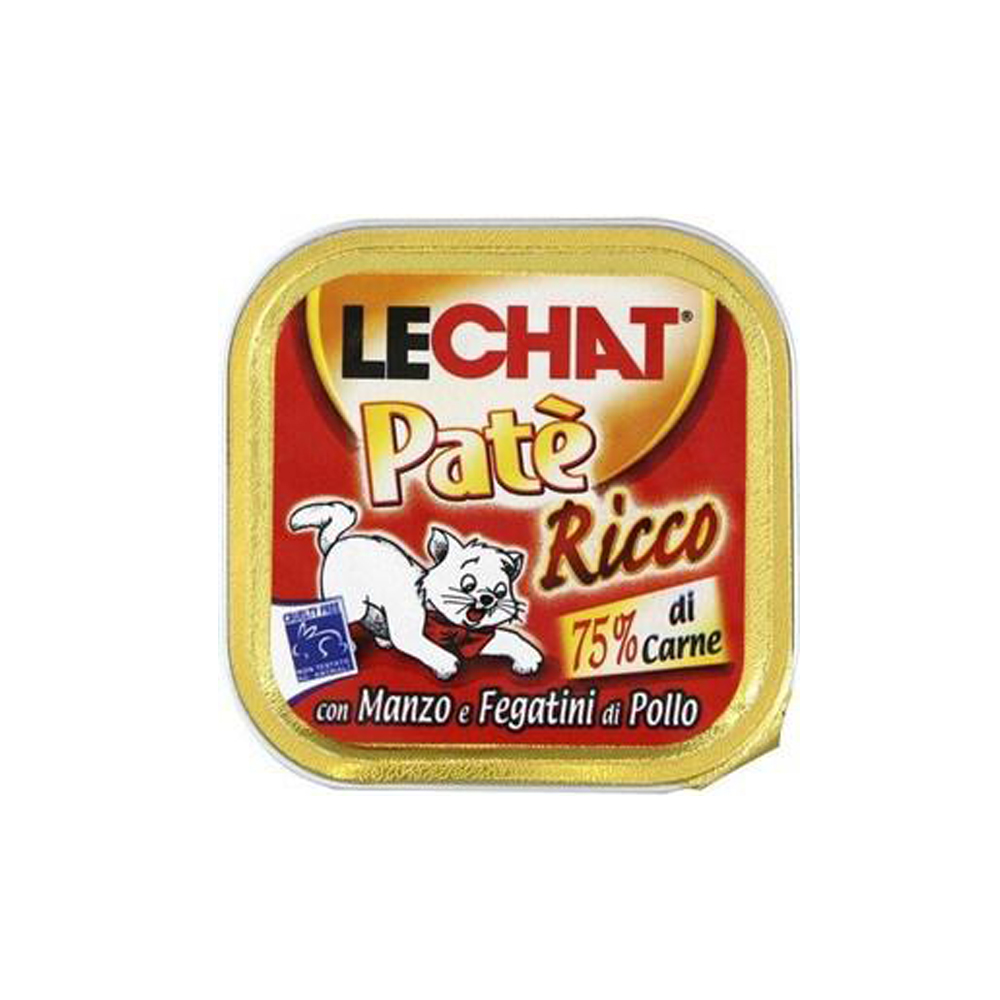 Cumpara  Hrană umedă - LECHAT RICCO Pate Beef and chicken livers 100..