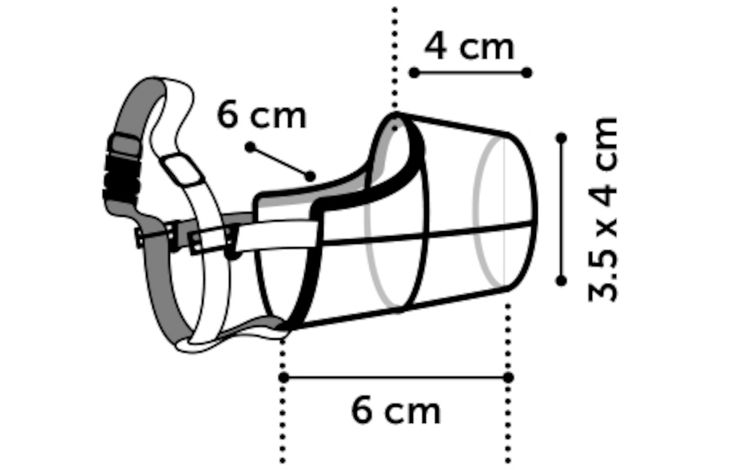 Flamingo Намордник пластик. MUZZLE SILAS XXS Black