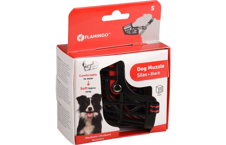 Flamingo Намордник пластик. MUZZLE SILAS S Black