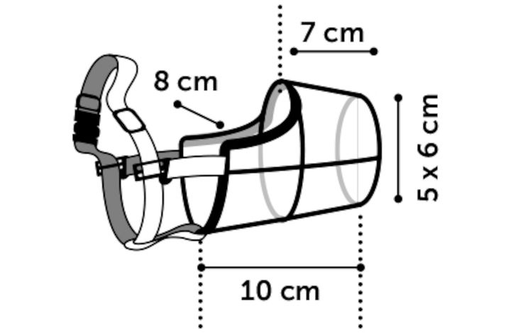 Flamingo Намордник пластик. MUZZLE SILAS M Black