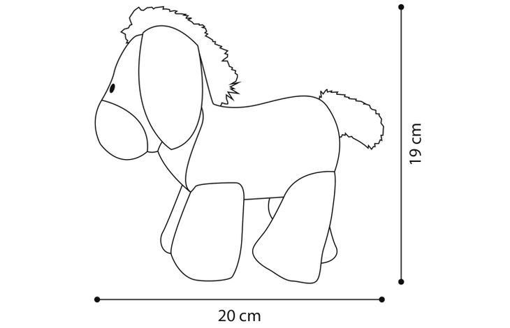 Flamingo Игрушка плюшевая PERRY DONKEY 20cm