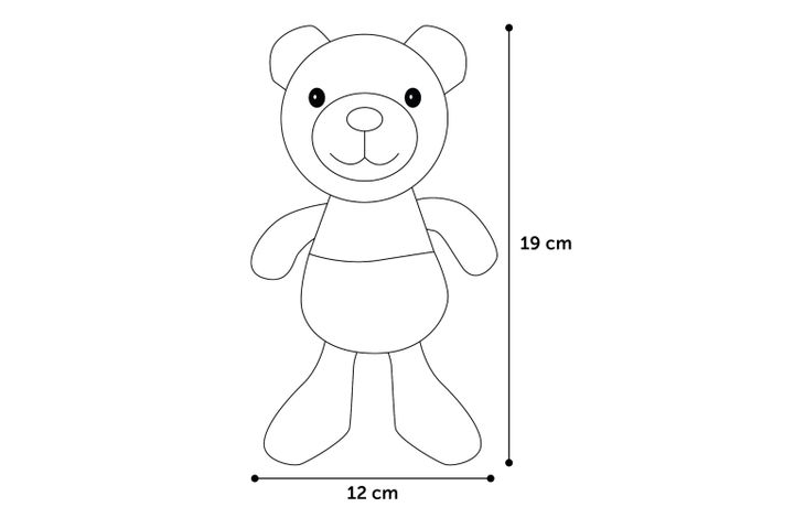 Flamingo Jucărie de pluș STRIPSY BEAR 19cm