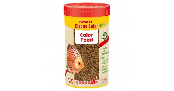 Cumpara  Hrană pentru pești și reptile - SERA Discus Color Nature 250ml (105g)..