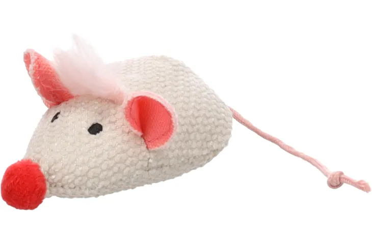 Flamingo игрушка для кошек LOVU MOUSE BEIGE 9.5*5.5*4cm