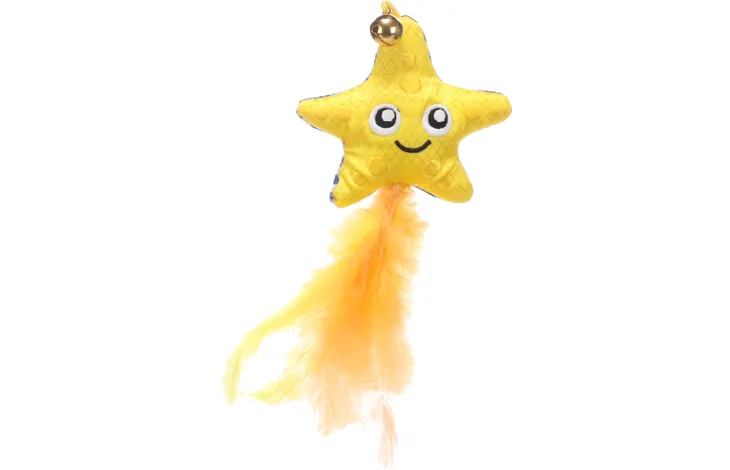 Flamingo игрушка для кошек LOVU STRELLOW STAR YELLOW 8*2.8*9.5cm