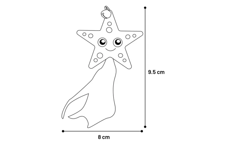 Flamingo игрушка для кошек LOVU STRELLOW STAR YELLOW 8*2.8*9.5cm