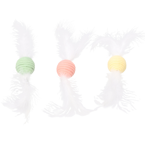 Jucarie minge cu pene Poppy Several Colours