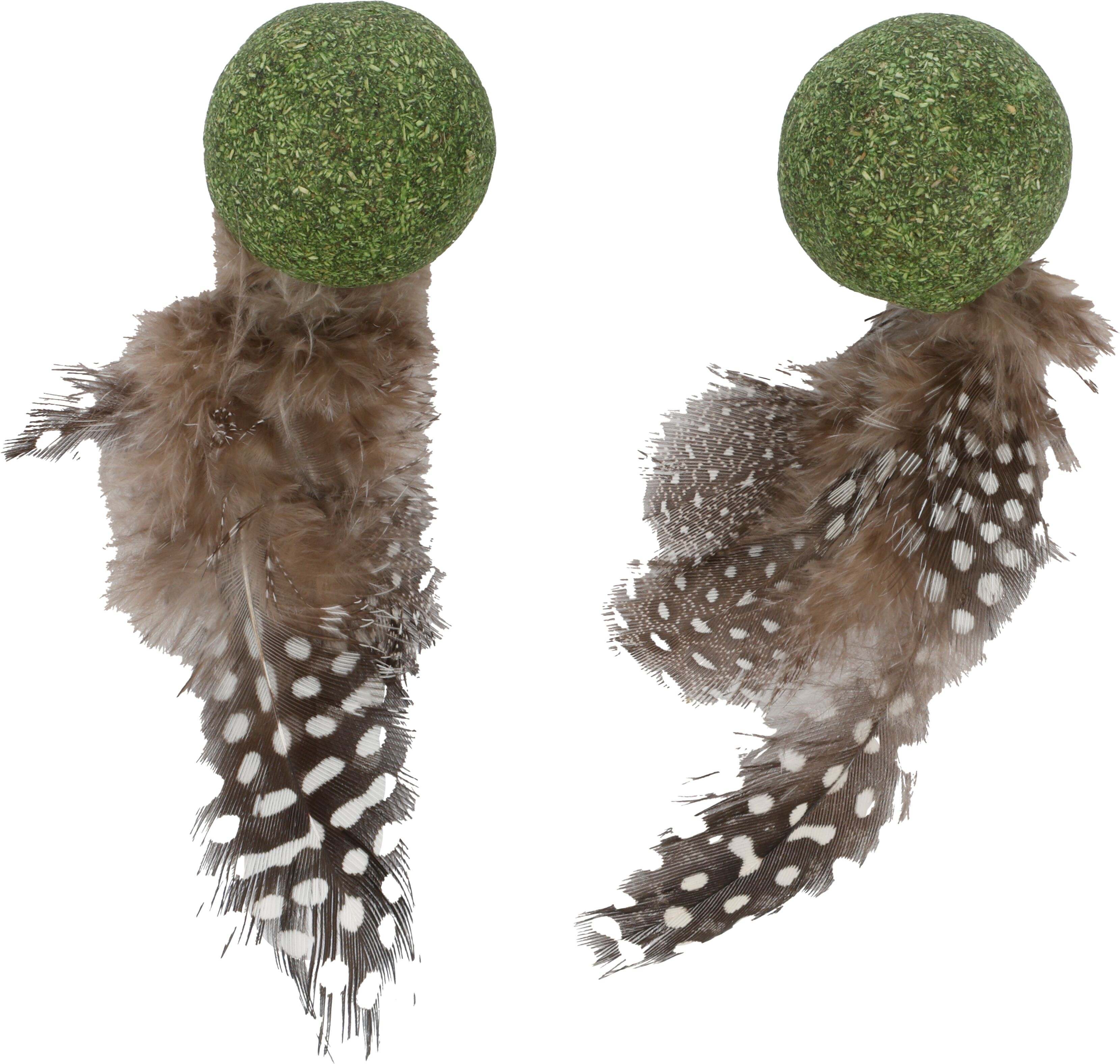Jucarie pentru pisici Katti Catnip Ball With Feathers