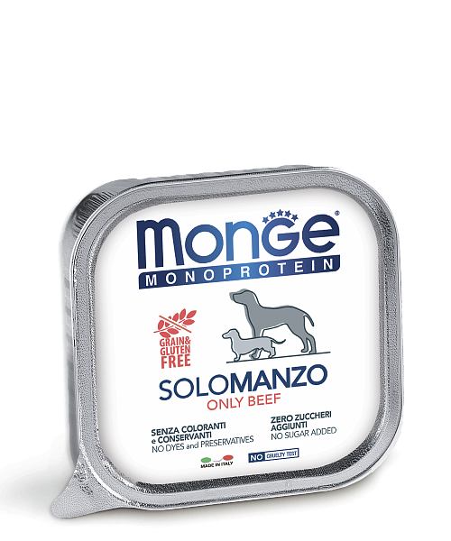 MONGE DOG SOLO Pate 100% beef 150 гр.