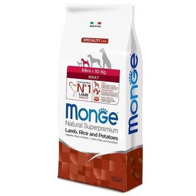 MONGE DRY DOG MINI ADULT Lamb/Rice/Potatoes 7,5kg