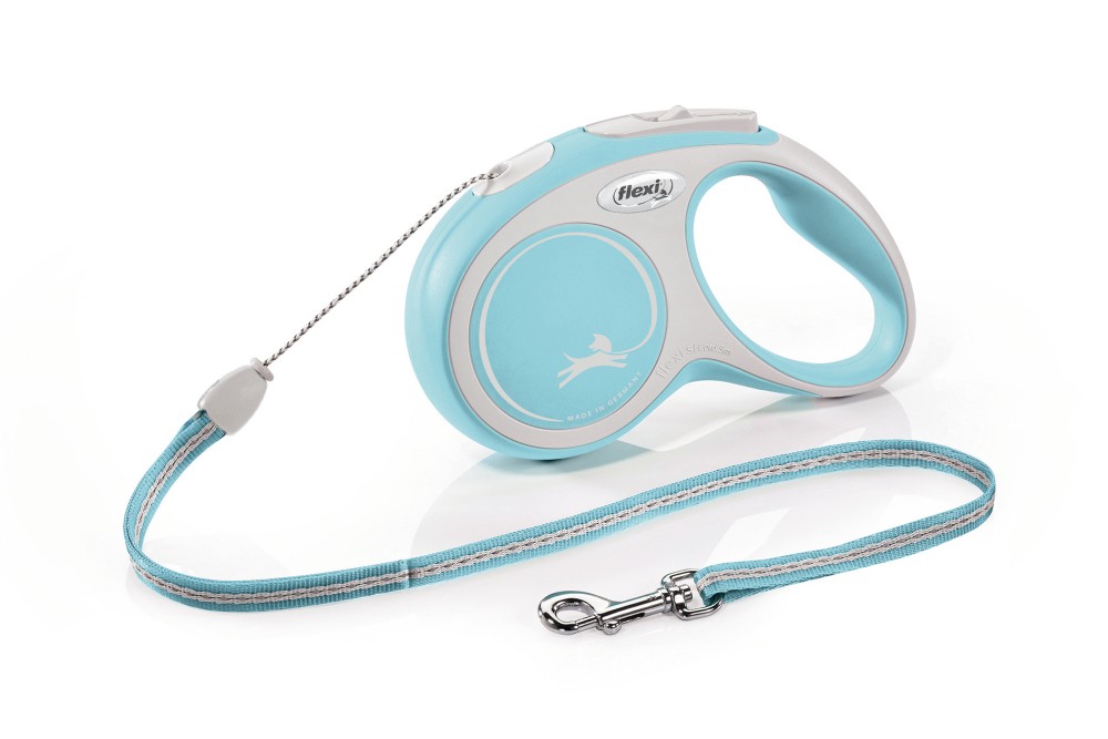 BEEZTEES Рулетка FLEXI NEW COMFORT Cord Light Blue S 5m